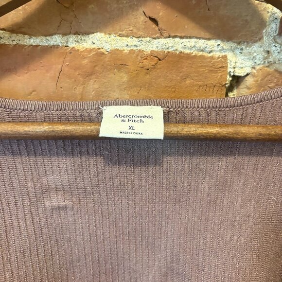 Abercrombie Sweater Top Size XL Taupe Brown - Picture 2 of 3